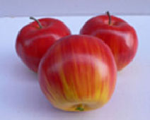 Artificial red apples