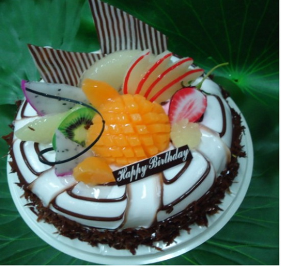 Beautiful Fruit and Chocolate Cake  M1MD05